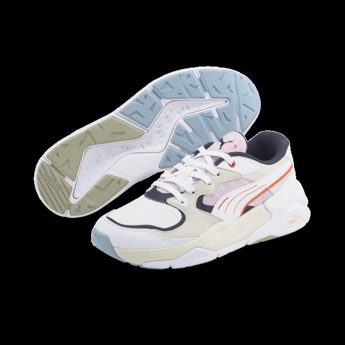 Hvit-dampende Grå Puma På Tilbud Trc Mira Re:collectionsneakers Kvinner