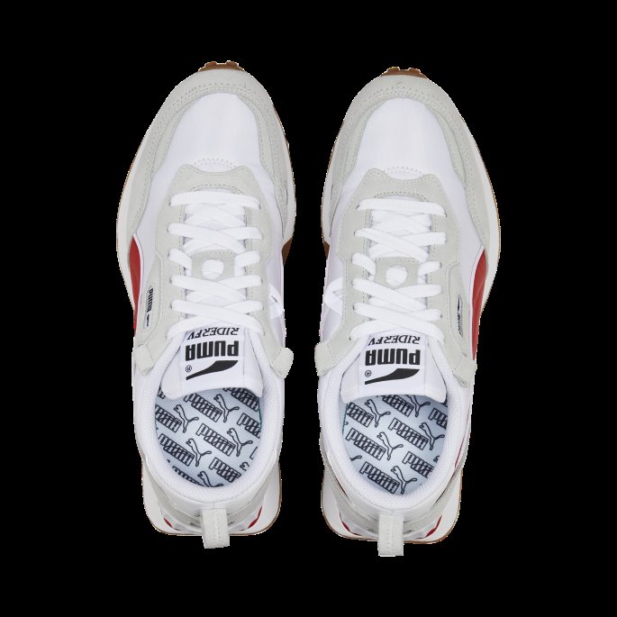 Puma På Tilbud Hvit-platina Grå Essentials Rider Fv Joggesko
