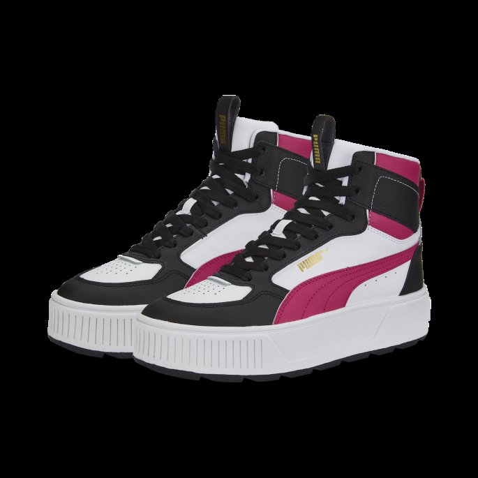 Puma På Tilbud Karmen Rebel Mid Sneakers Dame Hvit-Beetroot Purple