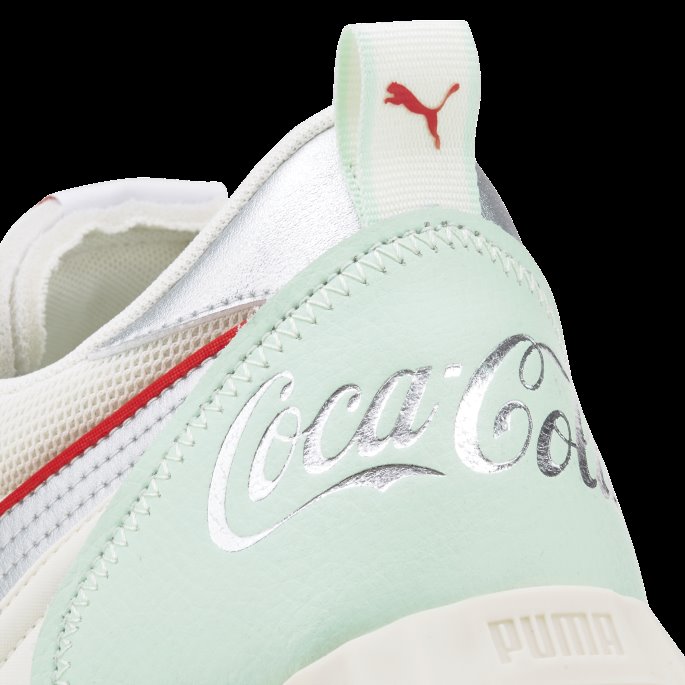 Puma På Tilbud X Coca-cola Rider Fv Sneakers I Begrenset Opplag Gossamer Grønn-sølv