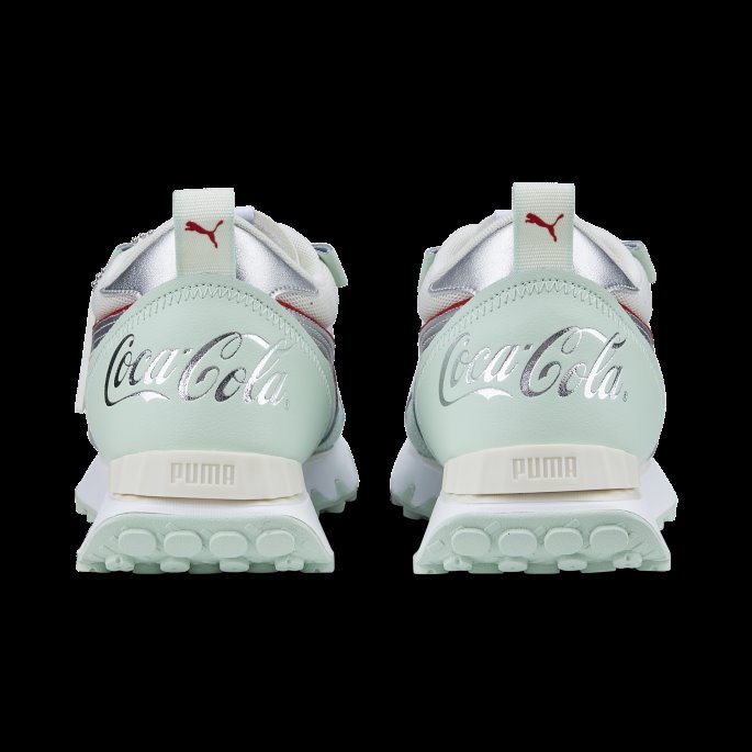 Puma På Tilbud X Coca-cola Rider Fv Sneakers I Begrenset Opplag Gossamer Grønn-sølv
