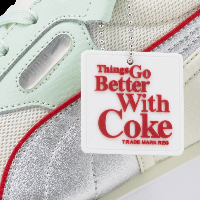 Puma På Tilbud X Coca-cola Rider Fv Sneakers I Begrenset Opplag Gossamer Grønn-sølv