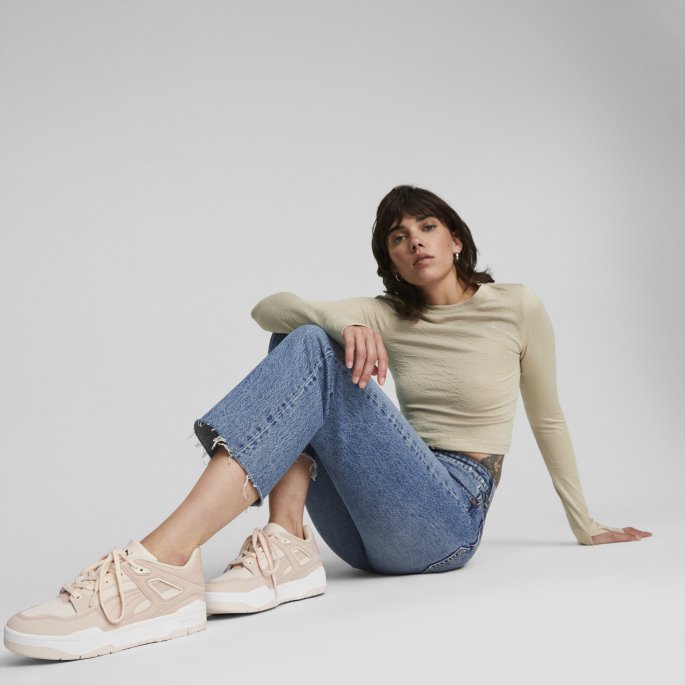 øy Rosa-rosa Kvarts-hvit Puma På Tilbud Slipstream Premium Joggesko For Kvinner