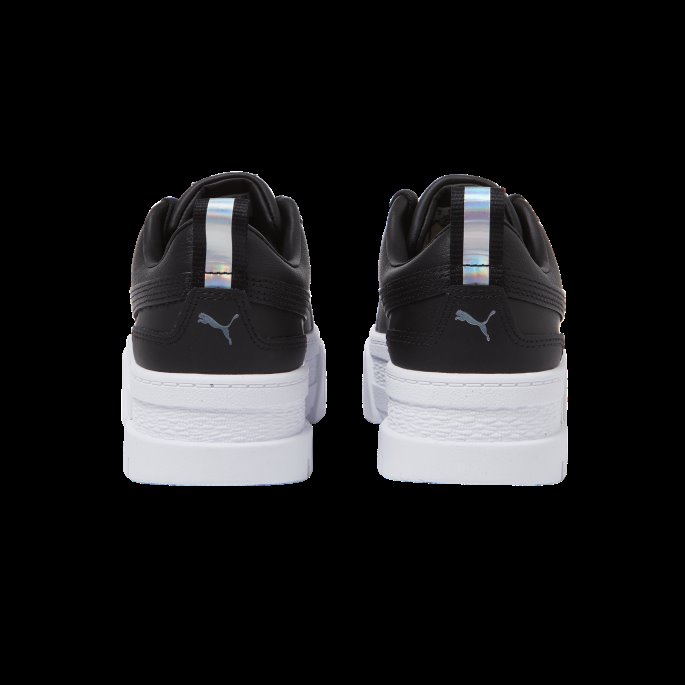 Mayze Skinn Iriserende Sneaker Puma På Tilbud Svart-svart-hvit