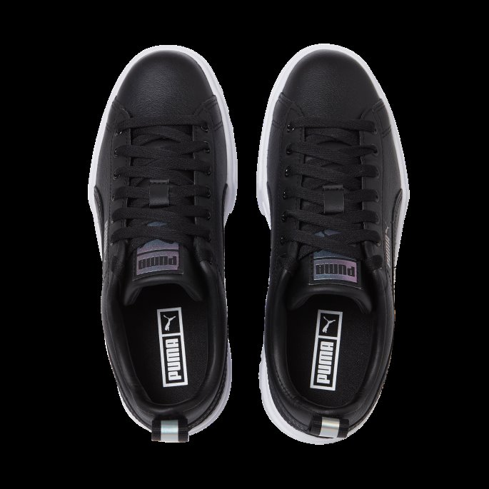 Mayze Skinn Iriserende Sneaker Puma På Tilbud Svart-svart-hvit