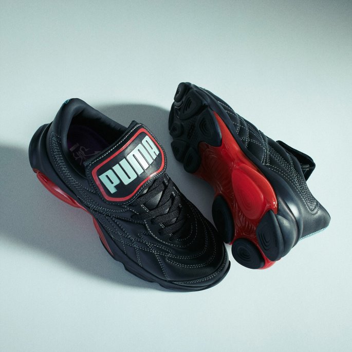 Puma På Tilbud X Dua Lipa Cell Dome King Damesko Sort-valmue Rød-blå Glød