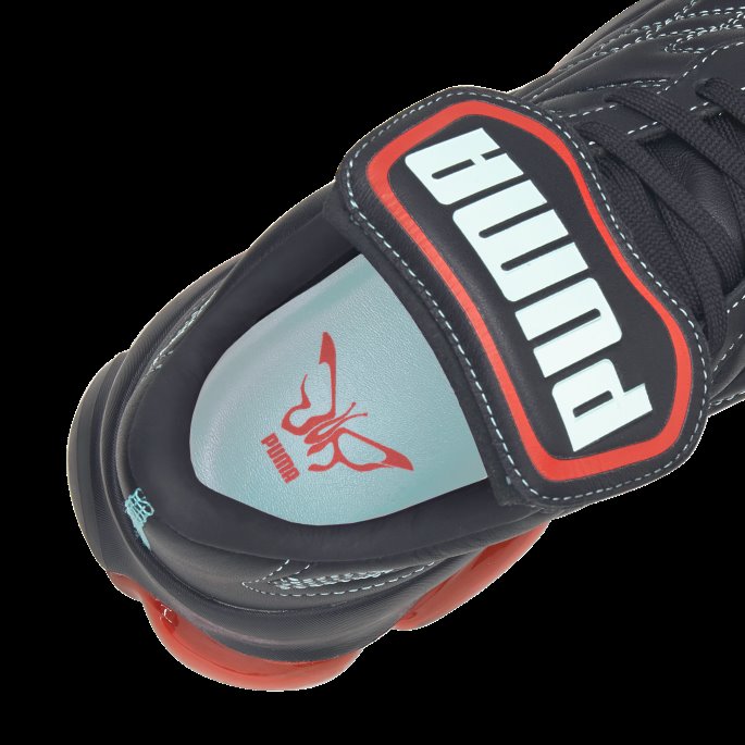 Puma På Tilbud X Dua Lipa Cell Dome King Dame Joggesko Svart-valmue Rød-blå Glød