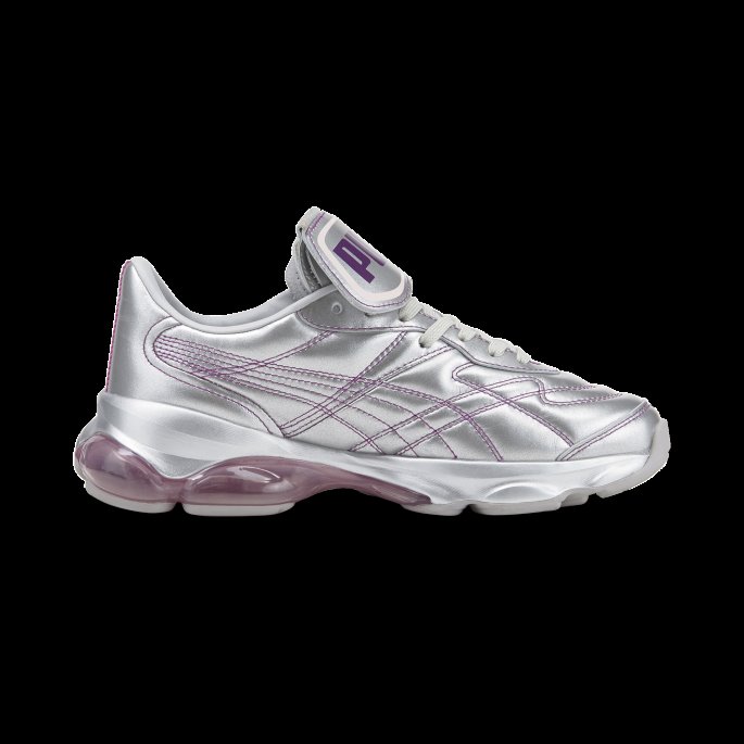 Puma På Tilbud X Dua Lipa Cell Dome King Metallic Joggesko For Kvinner Sølv-byzantium-rosa Dame