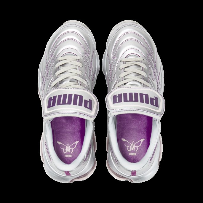 Puma På Tilbud X Dua Lipa Cell Dome King Metallic Joggesko For Kvinner Sølv-byzantium-rosa Dame