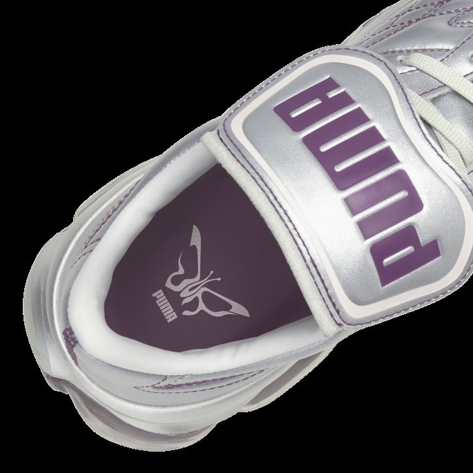 Puma På Tilbud X Dua Lipa Cell Dome King Metallic Joggesko For Kvinner Sølv-byzantium-rosa Dame