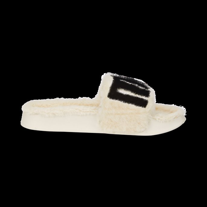 Leadcat 2.0 Fuzz Slides Eggnog-svart Puma For Kvinner På Salg