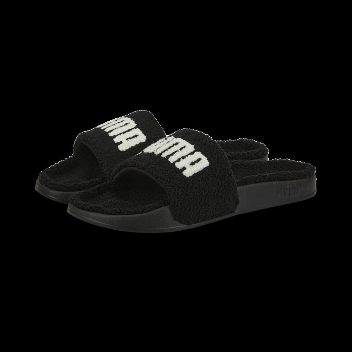 Puma På Tilbud Leadcat 2.0 Sherpa Slides Kvinner Svart-hvit