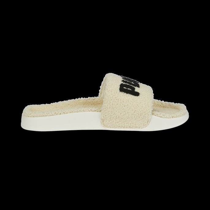 Puma På Tilbud Whisper Hvit-svart Leadcat 2.0 Sherpa Slides Kvinner