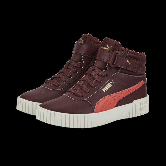 Carina 2.0 Mid Vinter Joggesko Ungdom Aubergine-laks-team Gull Puma På Salg