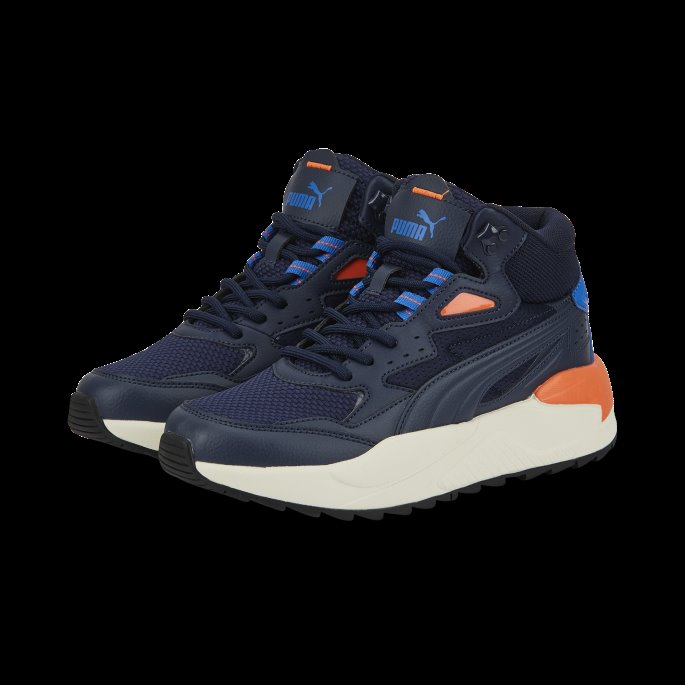 X-ray Speed Mid Wtr Joggesko Ungdom Puma På Salg Peacoat-victoria Blue-nasturtium