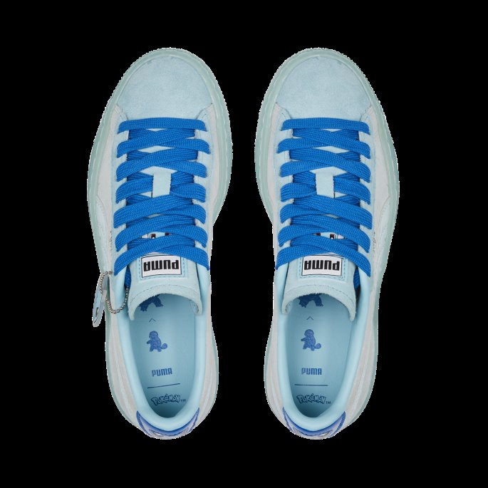 Puma På Tilbud X Pokmon Semsket Skinn Squirtle Joggesko Ungdom Petit Four-nitro Blå