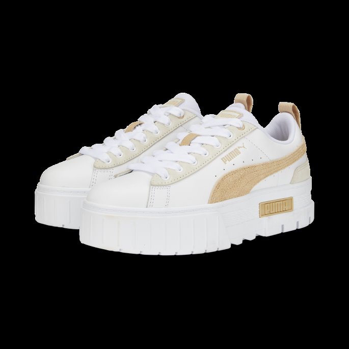 Puma På Tilbud Mayze Mix Joggesko Kvinner Hvit-lys Sand