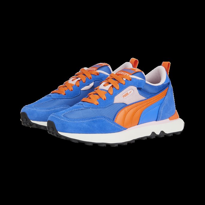 Puma På Tilbud Rider Fv Vintage Joggesko For Kvinner Bluemazing-dragon Fire