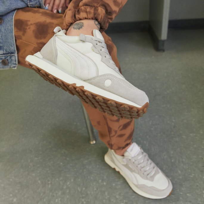 Rider Fv Myke Joggesko Dame Vaporous Grå-grå Fiolett Puma På Tilbud