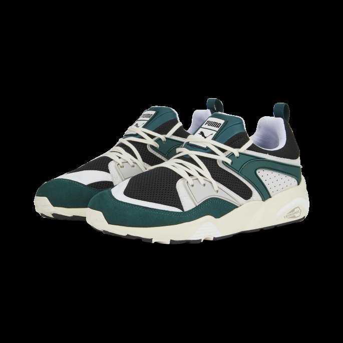 Blaze Of Glory Unisex Joggesko Puma På Tilbud Svart-varsity Grønn