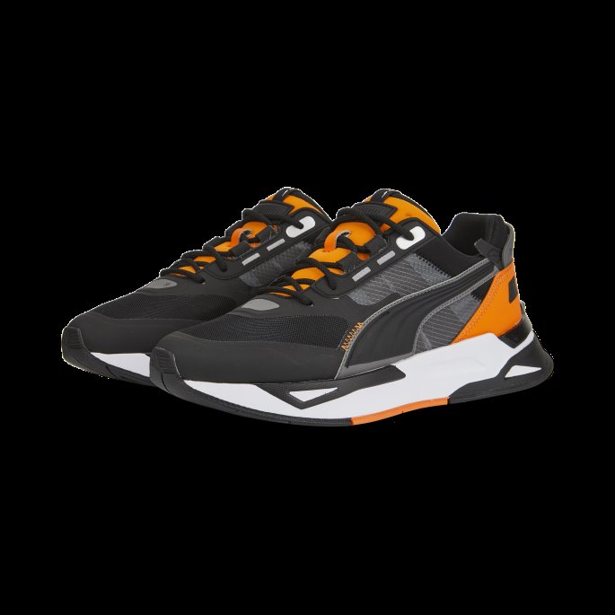 Svart-pulserende Oransje Puma På Tilbud Mirage Sport Tech Neon Joggesko
