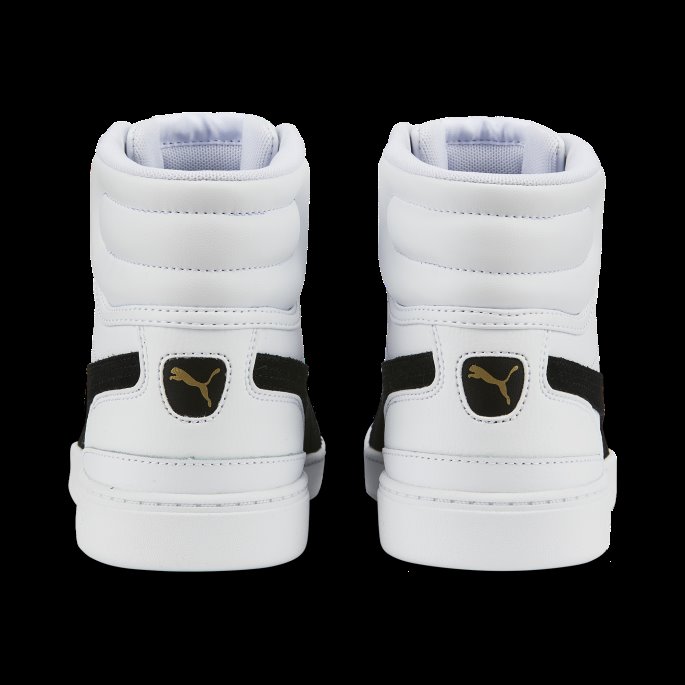 Puma På Tilbud Hvit-svart-team Gull Vikky V3 Mid Leather Sneakers Dame
