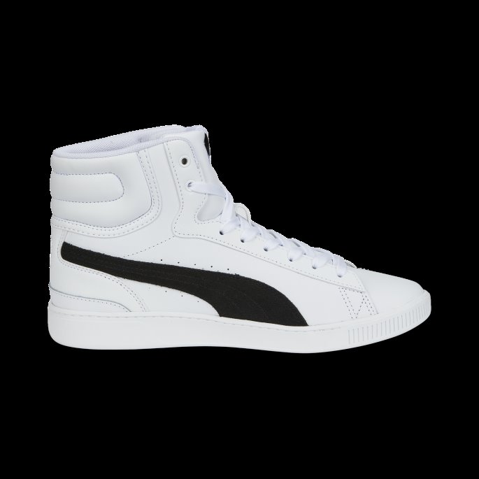 Puma På Tilbud Hvit-svart-team Gull Vikky V3 Mid Leather Sneakers Dame