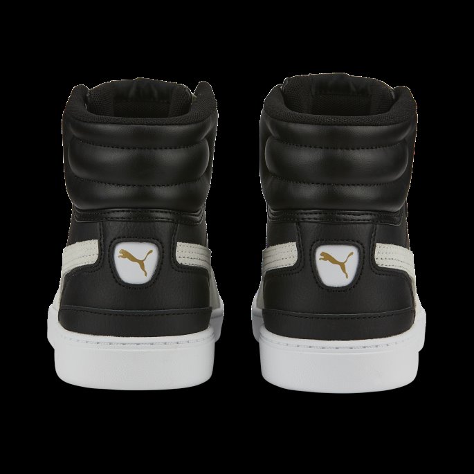 Puma På Tilbud Svart-hvit-team Gull Vikky V3 Mid Leather Joggesko Dame