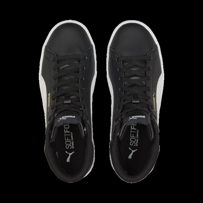 Puma På Tilbud Svart-hvit-team Gull Vikky V3 Mid Leather Joggesko Dame