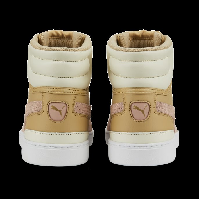 Vikky V3 Mid Leather Joggesko Kvinner Puma På Tilbud Sand-rose Kvarts-urørt-gull
