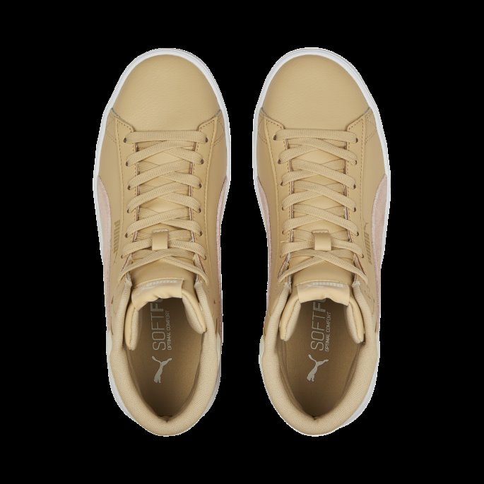 Vikky V3 Mid Leather Joggesko Kvinner Puma På Tilbud Sand-rose Kvarts-urørt-gull
