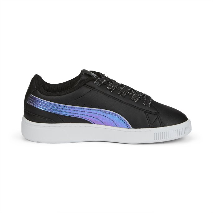 Puma På Tilbud Svart-sølv Vikky V3 Bioluminescence Alternativ Lukking Barnejoggesko