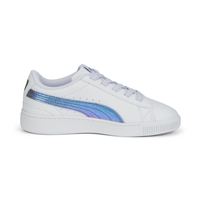 Hvit-sølv Puma På Tilbud Vikky V3 Bioluminescence Alternativ Lukking Barnejoggesko