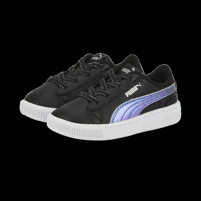 Puma På Tilbud Svart-sølv Vikky V3 Bioluminescence Alternativ Lukking Spedbarn Joggesko