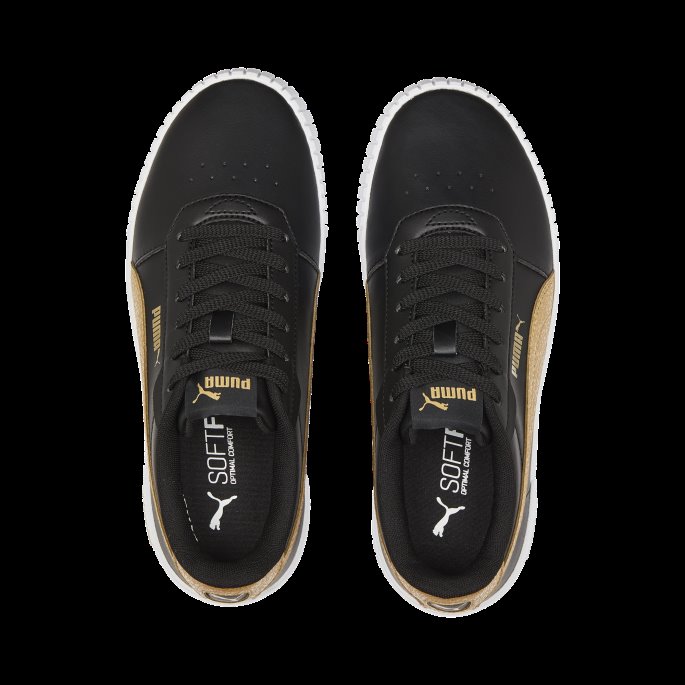 Carina 2.0 Distressed Joggesko Dame Puma På Tilbud Black-team Gold