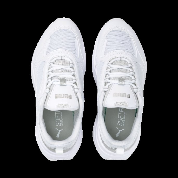 Cassia Distressed Joggesko Kvinner Hvit-hvit-sølv Puma På Salg