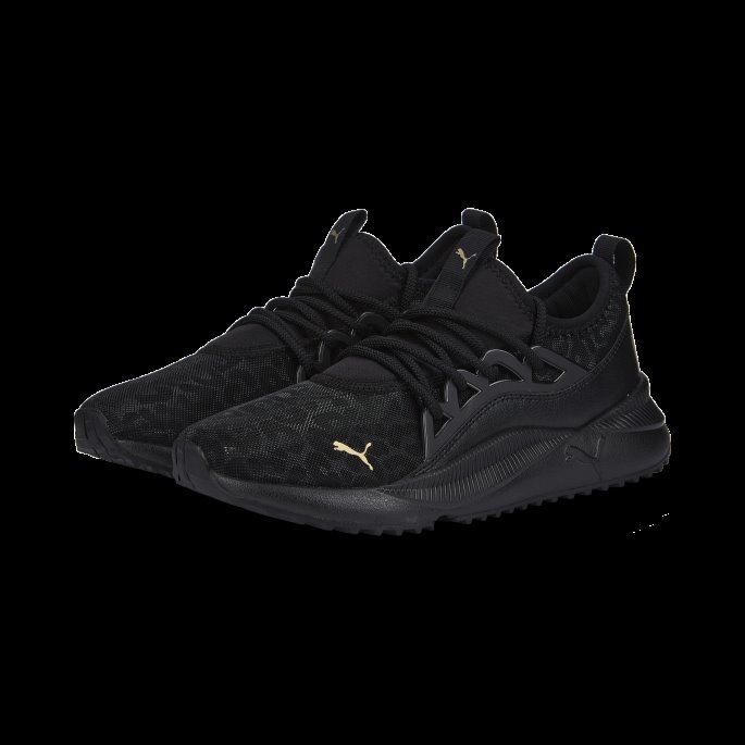 Pacer Future Allure Triple Basics Joggesko For Kvinner Black-team Gold Puma På Salg
