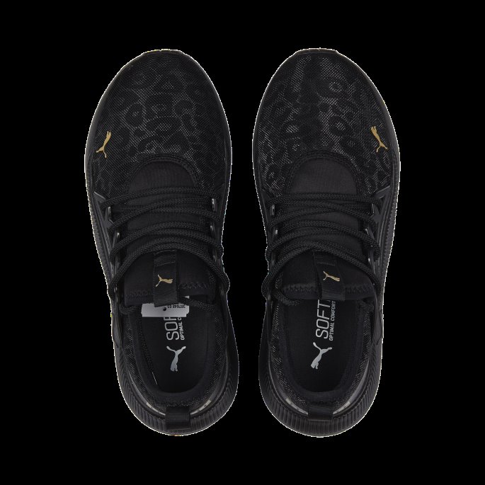 Pacer Future Allure Triple Basics Joggesko For Kvinner Black-team Gold Puma På Salg