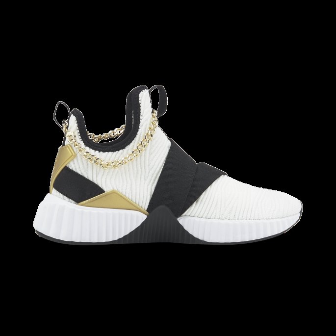 Puma På Tilbud X Baby Phat Defy Mid Treningssko For Kvinner Hvit-svart