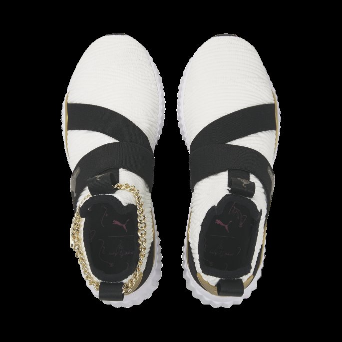 Puma På Tilbud X Baby Phat Defy Mid Treningssko For Kvinner Hvit-svart