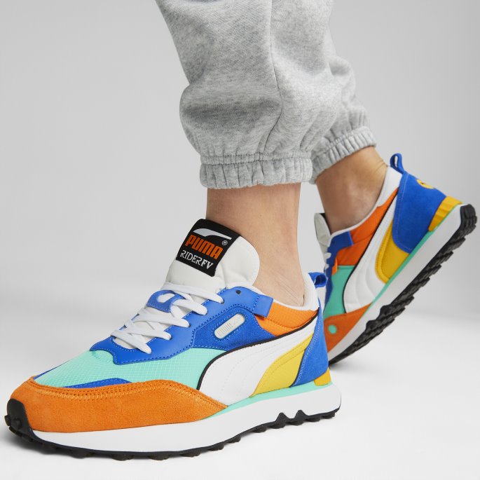 Puma På Tilbud Rider Future Vintage Joggesko Biscay Green-vibrant Oransje