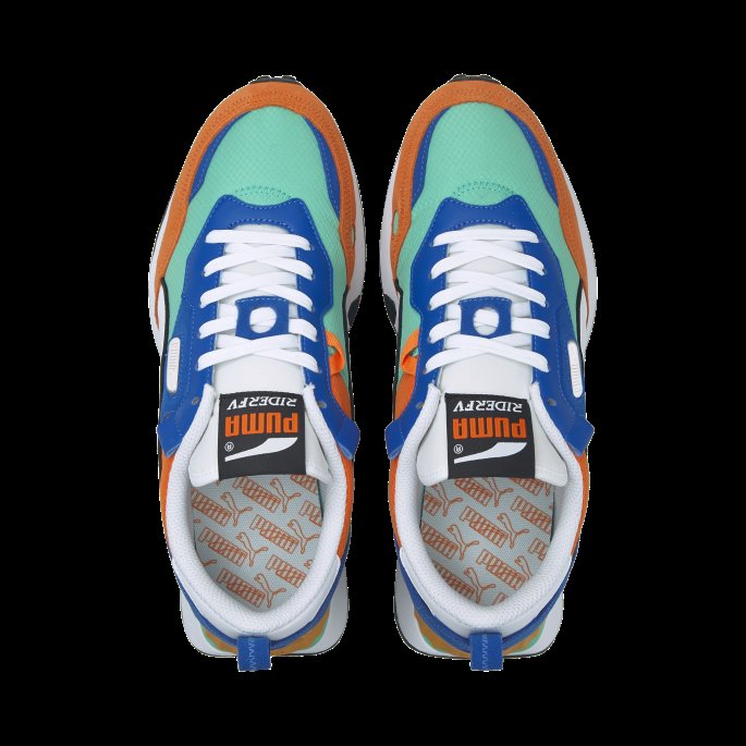 Biscay Green-vibrant Orange Rider Fv Joggesko Puma På Tilbud