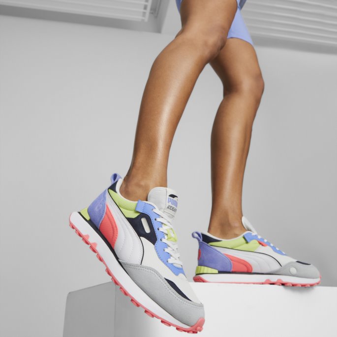 Rider Future Vintage Joggesko Hvit-elektro Lilla Puma På Salg
