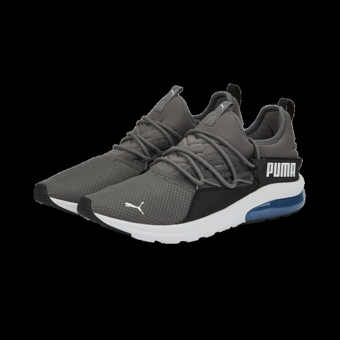 Castlerock-hvit-svart Puma På Tilbud Electron 2.0 Sportsjoggesko