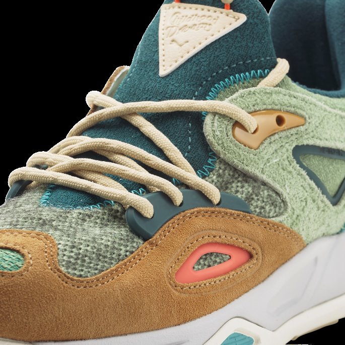 Puma På Tilbud X Barndomsdrømmer Trinomic Blaze Joggesko Desert Tan-dusty Green