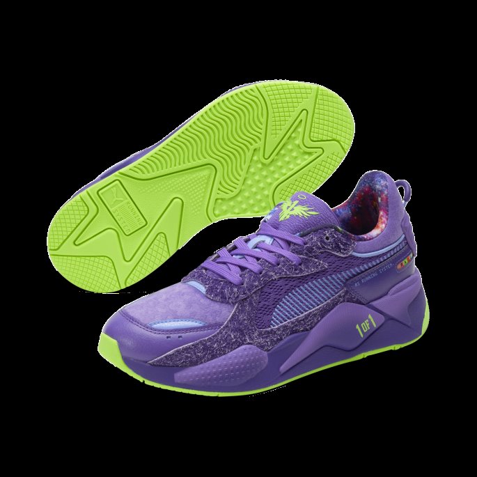 Lilla-prisme Fiolett-grønn Gekko Puma På Salg Rs-x Galaxy Joggesko