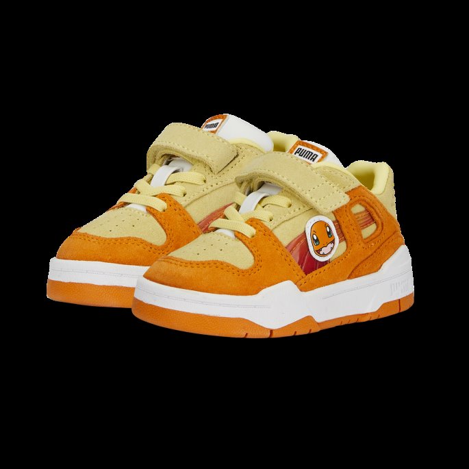 Puma På Tilbud X Pokmon Slipstream Lo Charmander Alternativ Lukking Joggesko Babyer Mørk Cheddar-blek Sitron