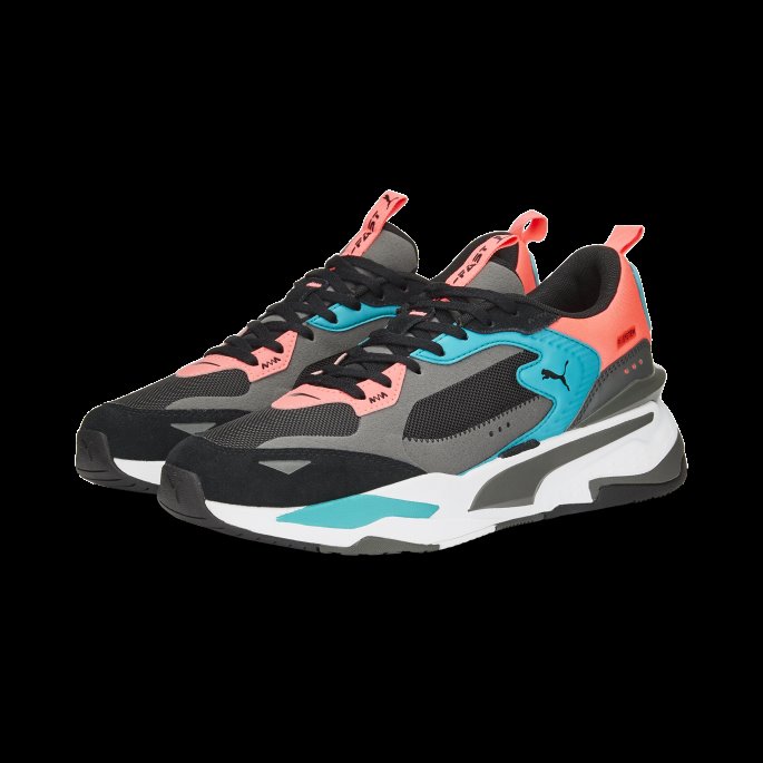 Rs-fast Limiter Sneakers I Semsket Skinn Svart-mørk Skygge Puma På Tilbud