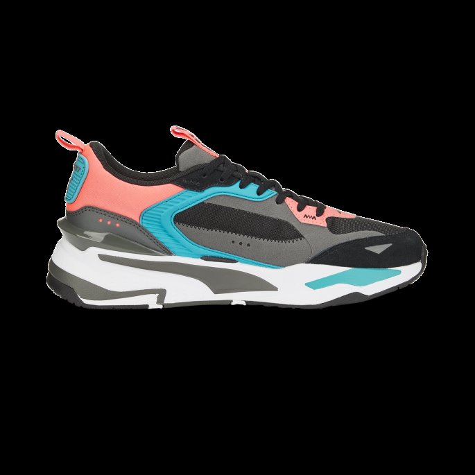 Rs-fast Limiter Sneakers I Semsket Skinn Svart-mørk Skygge Puma På Tilbud