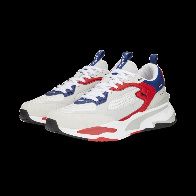 Puma På Tilbud Hvit-rød-grå Fiolett Rs-fast Limiter Sneakers I Semsket Skinn